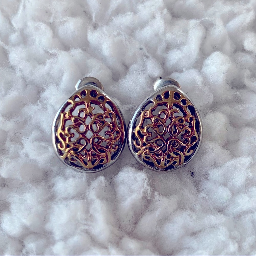 Beautiful two toned stainless steel studs.